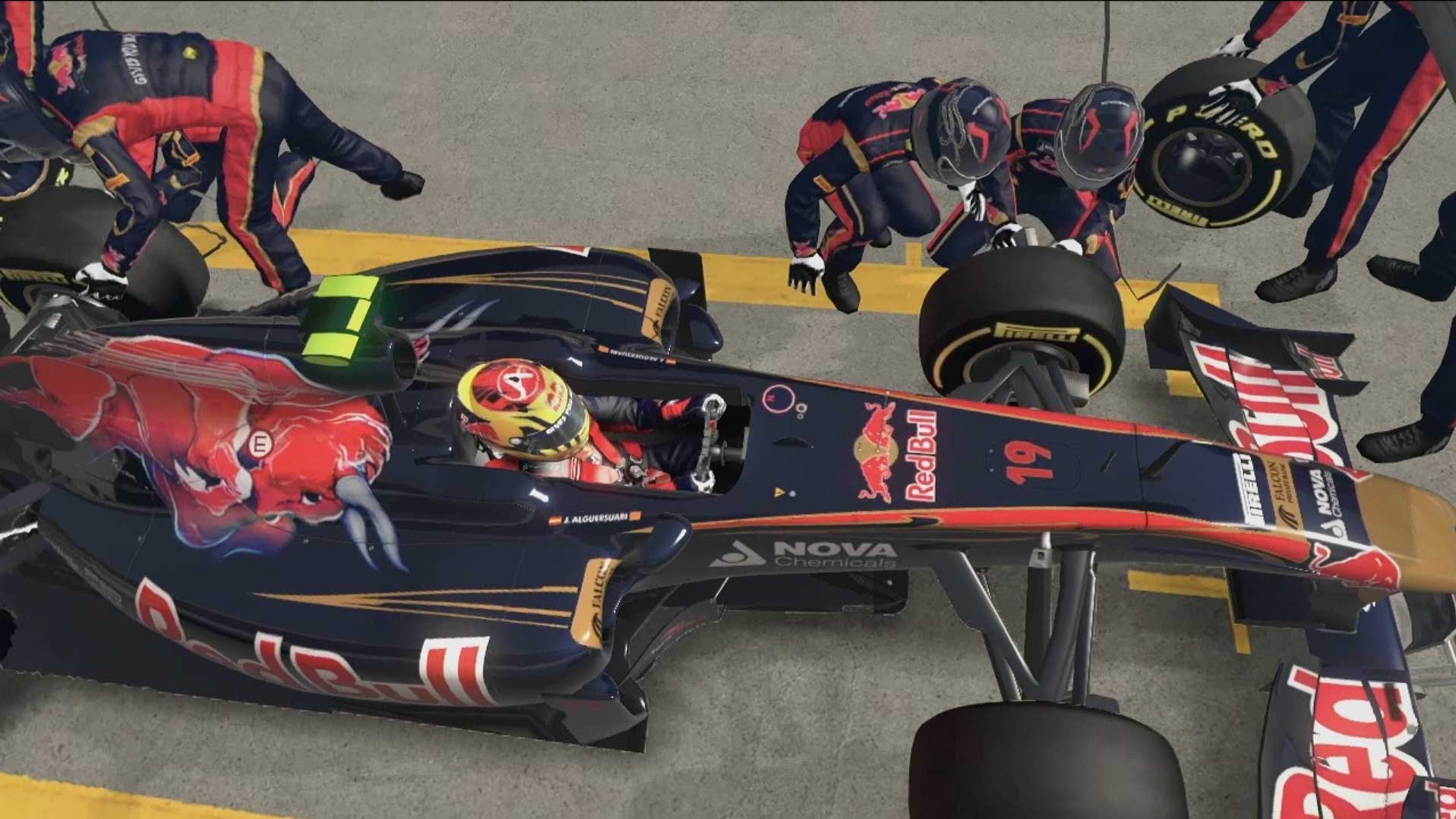 F1 2011 PS3 red bull car top view