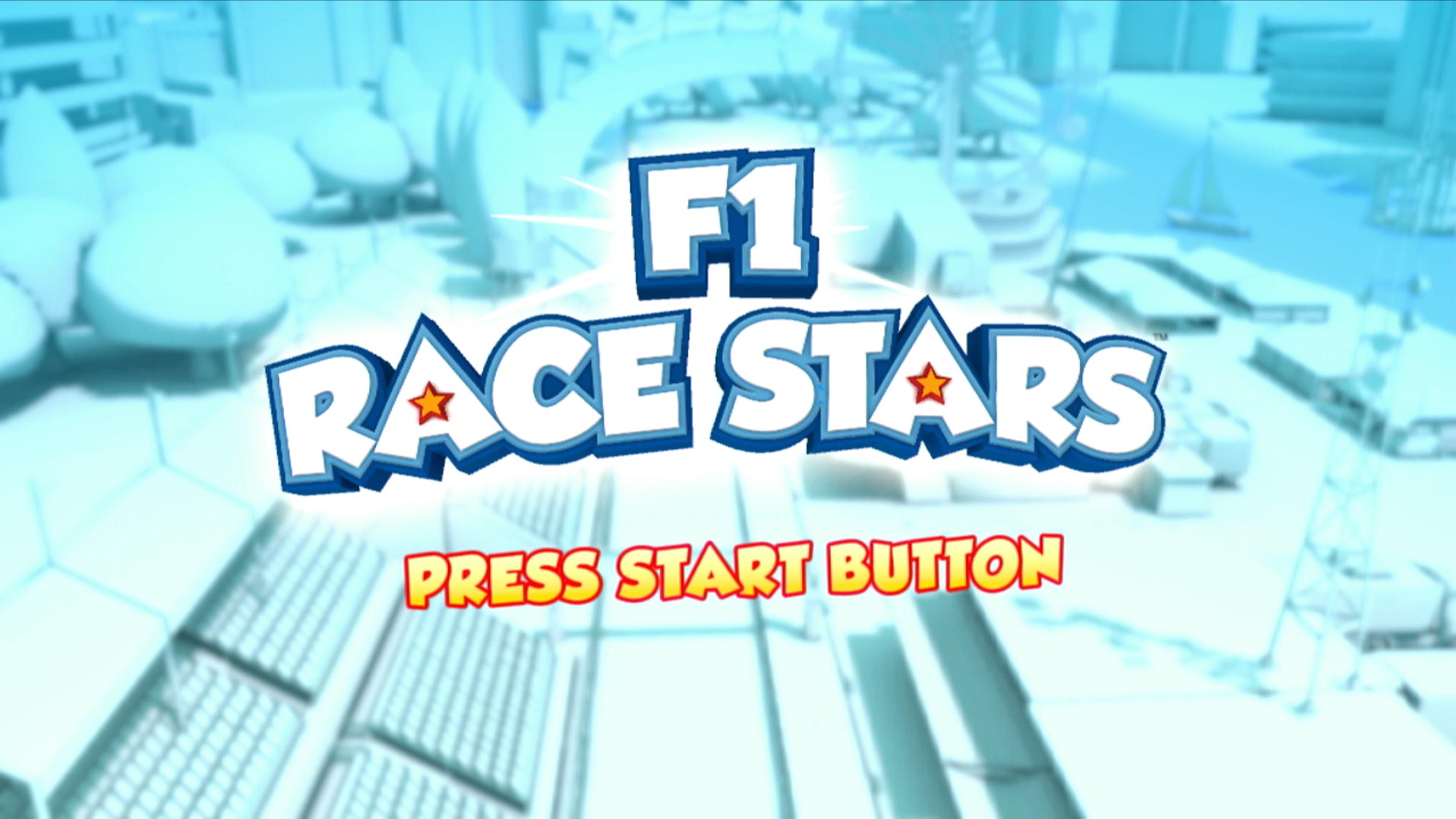 F1 Race Stars PS3 game title press start screen