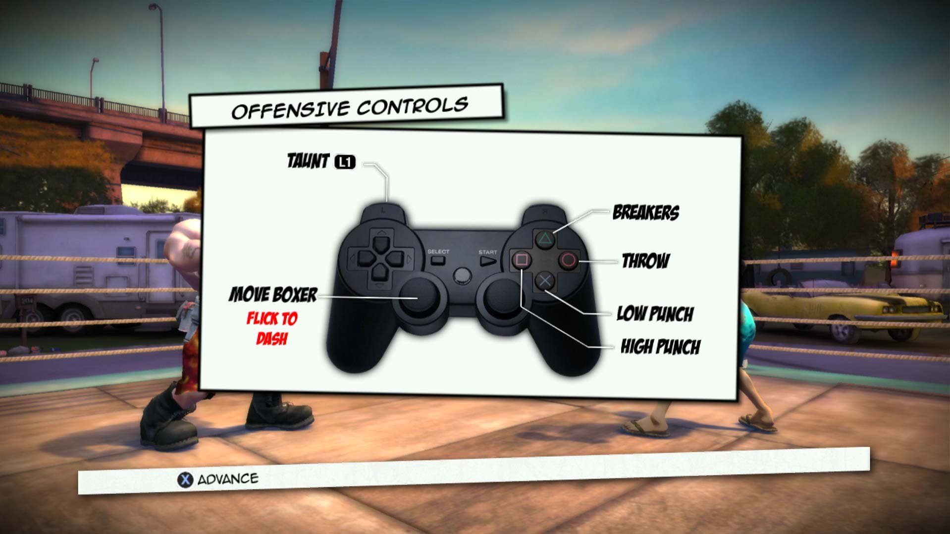 FaceBreaker PS3 game controller button offensive layout