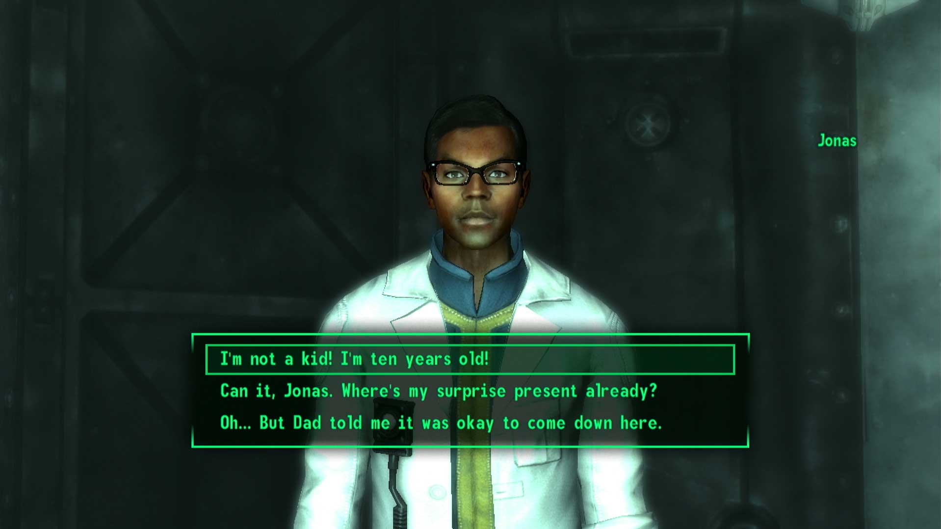 Fallout 3 PS3 conversation 10 years old