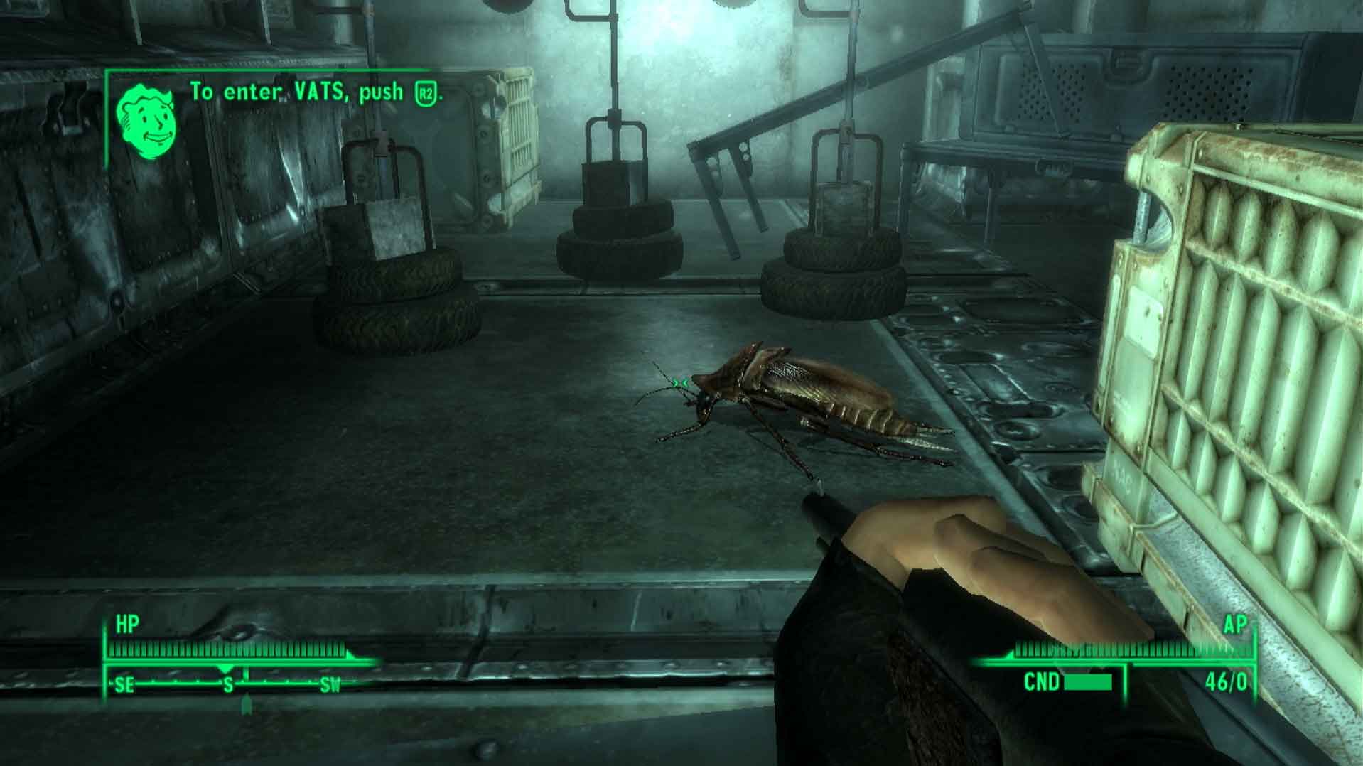 Fallout 3 PS3 Radroach bb gun shooting