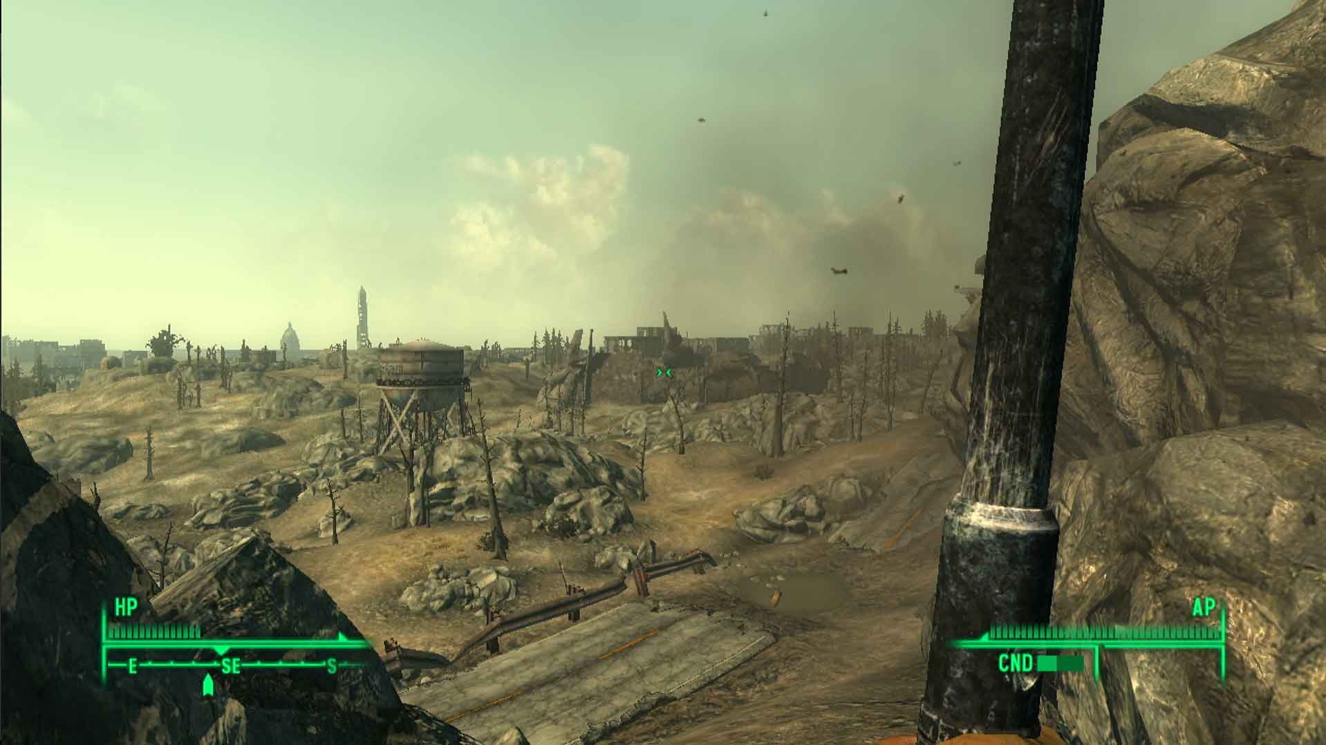 Fallout 3 PS3 wasteland view outside vault