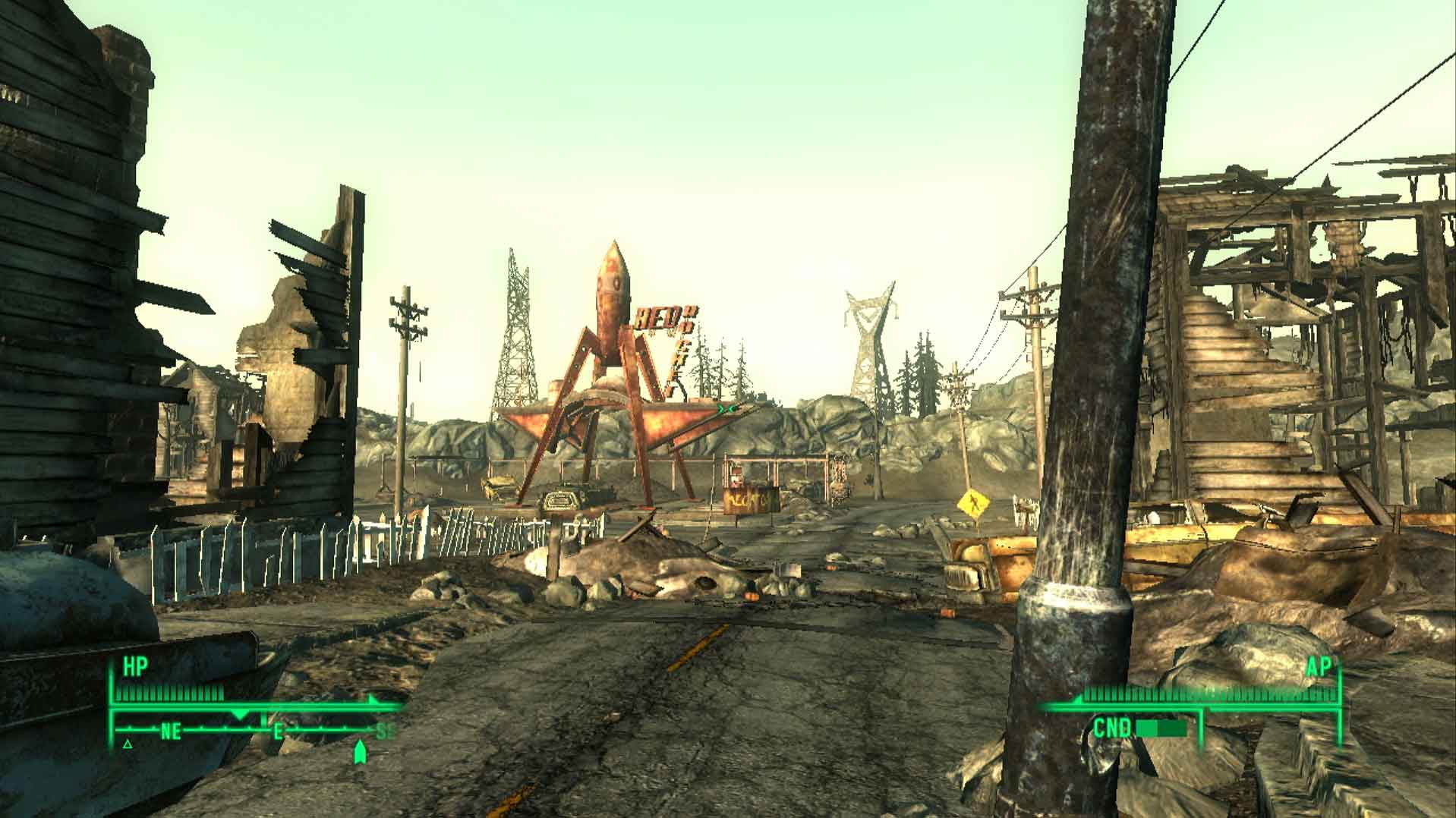 Fallout 3 PS3 rocket building wasteland gameplay