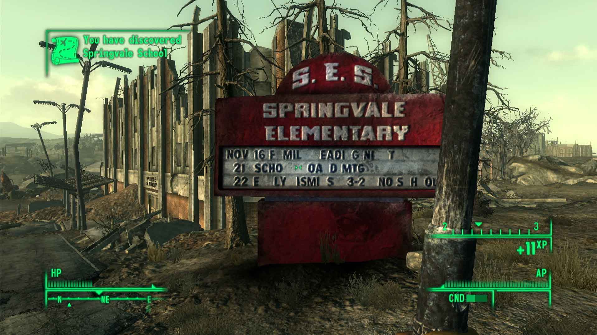 Fallout 3 PS3 springvale elementary school found