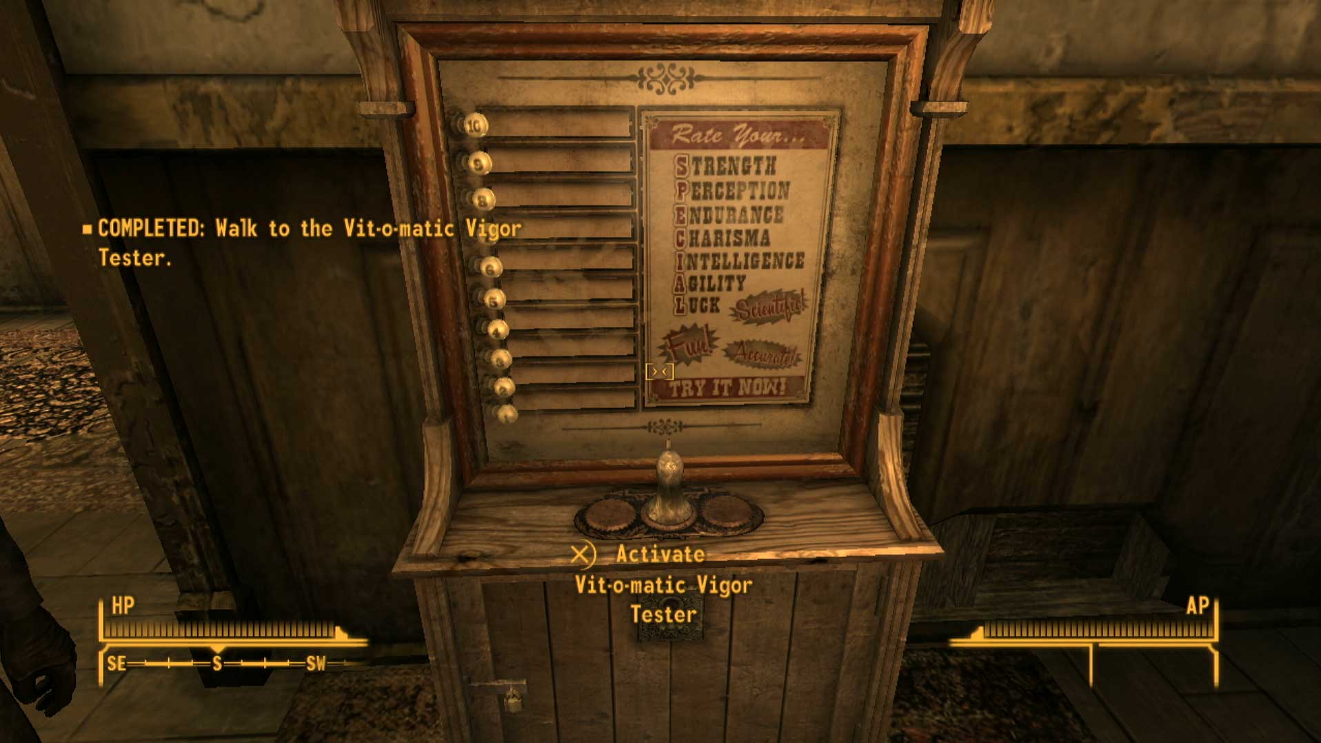 Fallout New Vegas PS3 vit-o-matic vigor tester