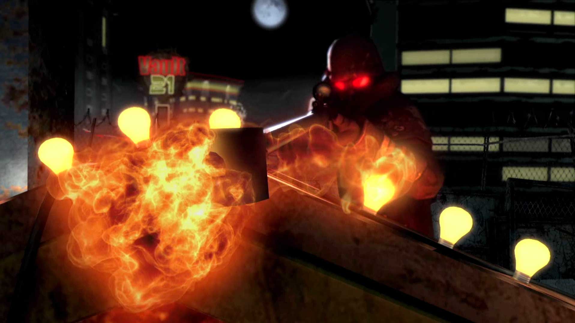 Fallout New Vegas PS3 cutscene shot fired enemy