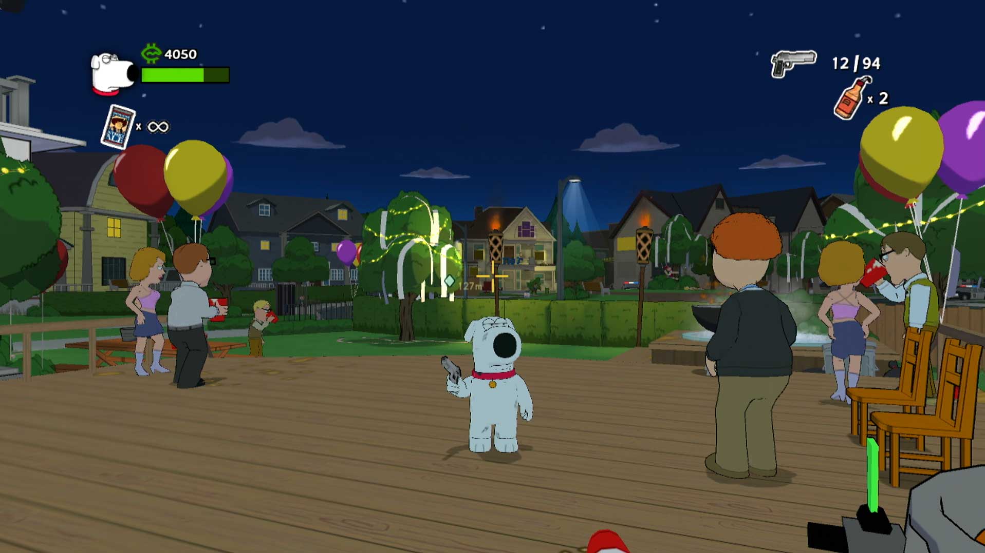 Family Guy Back to the Multiverse PS3 brian gameplay screenshot party