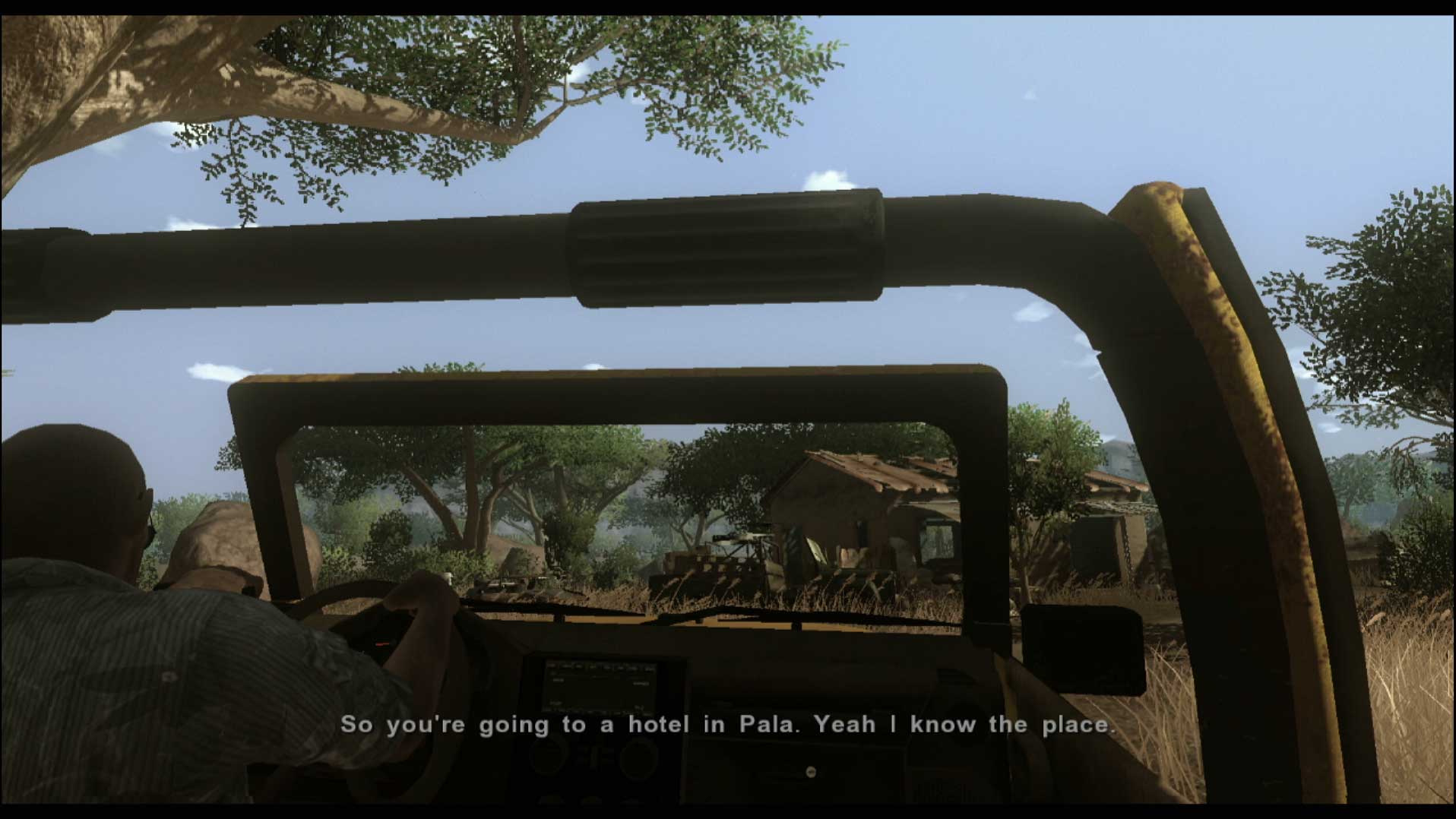 Far Cry 2 PS3 riding jeep conversation