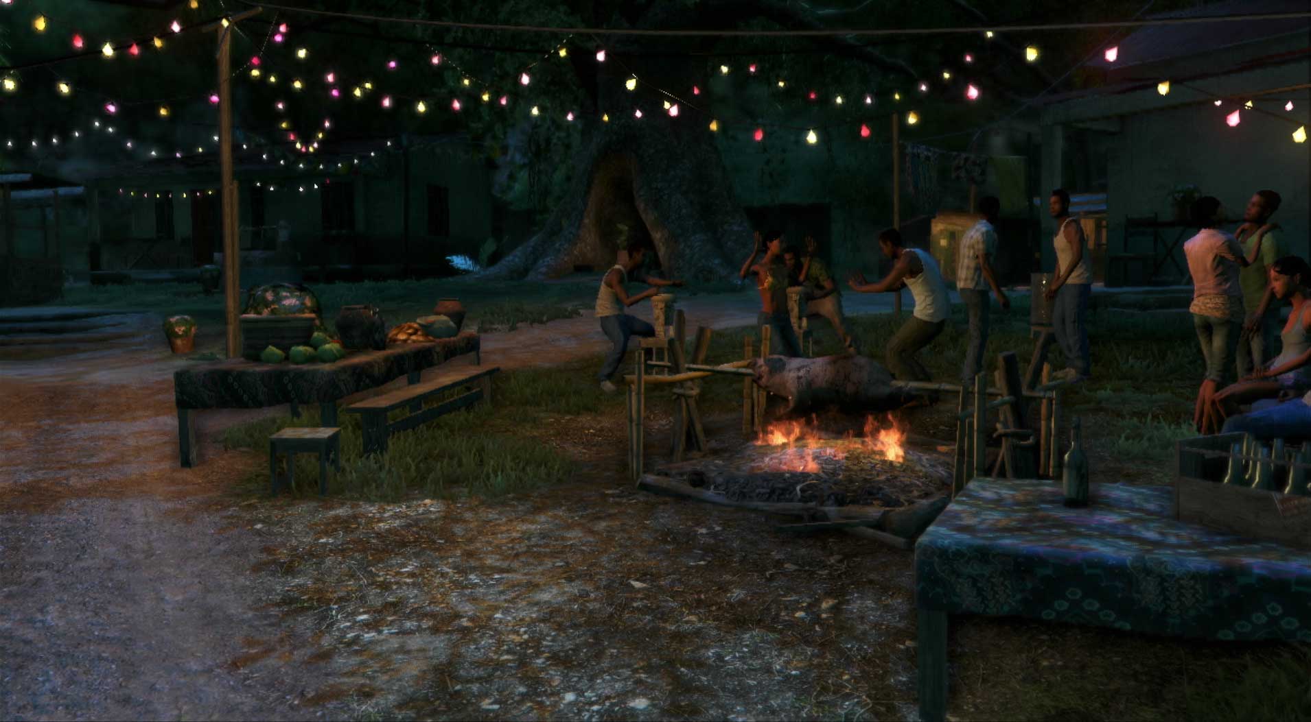 Far Cry 3 PS3 party night amanaki town screenshot