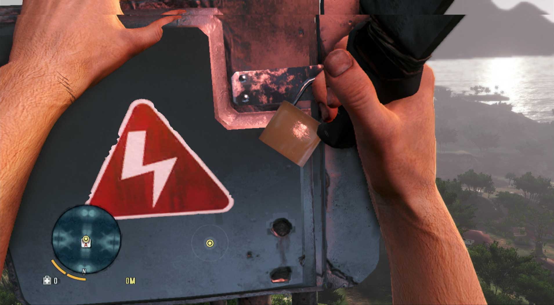 Far Cry 3 PS3 opening electrical box