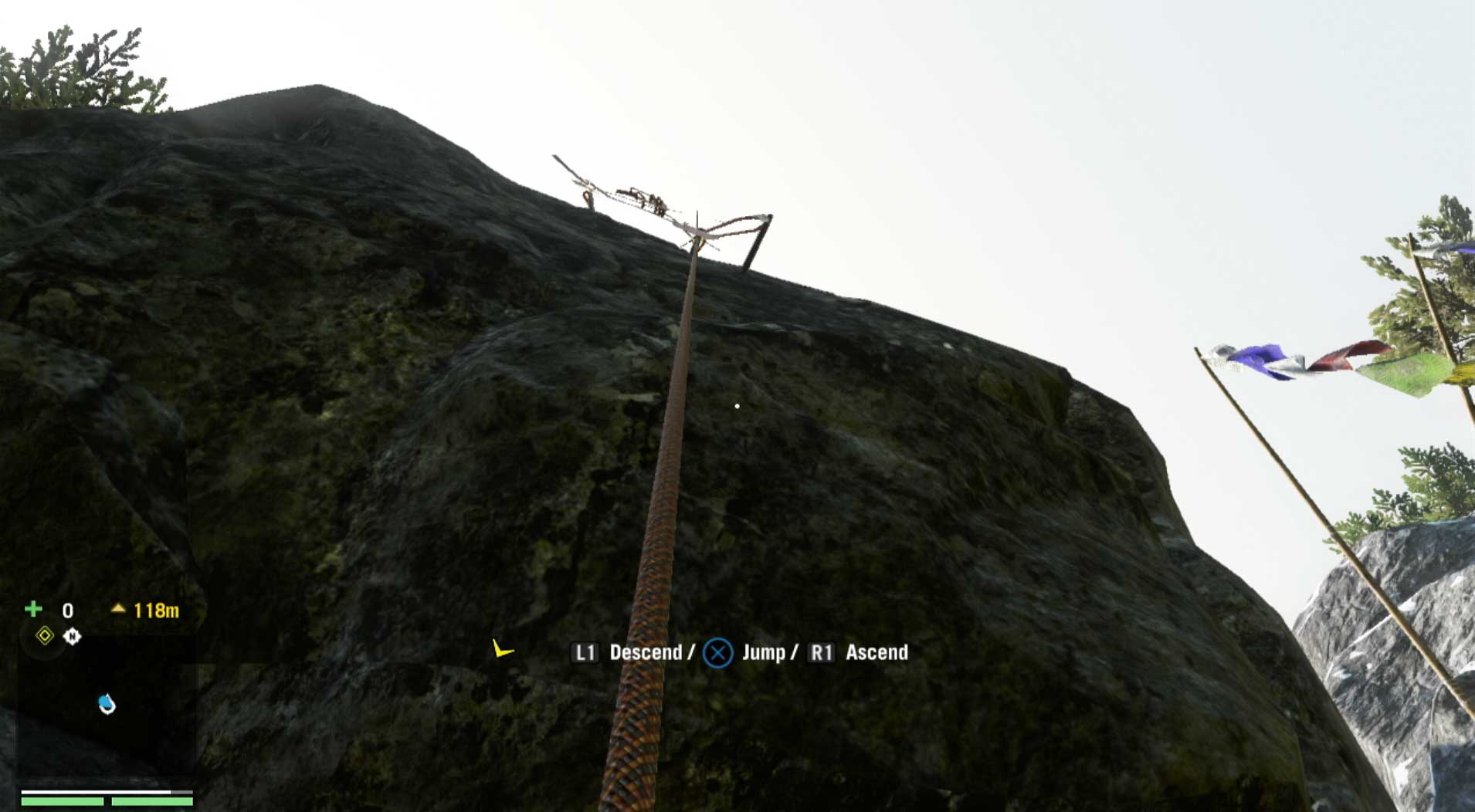 Far Cry 4 Limited Edition PS3 climbing rock cliff rope