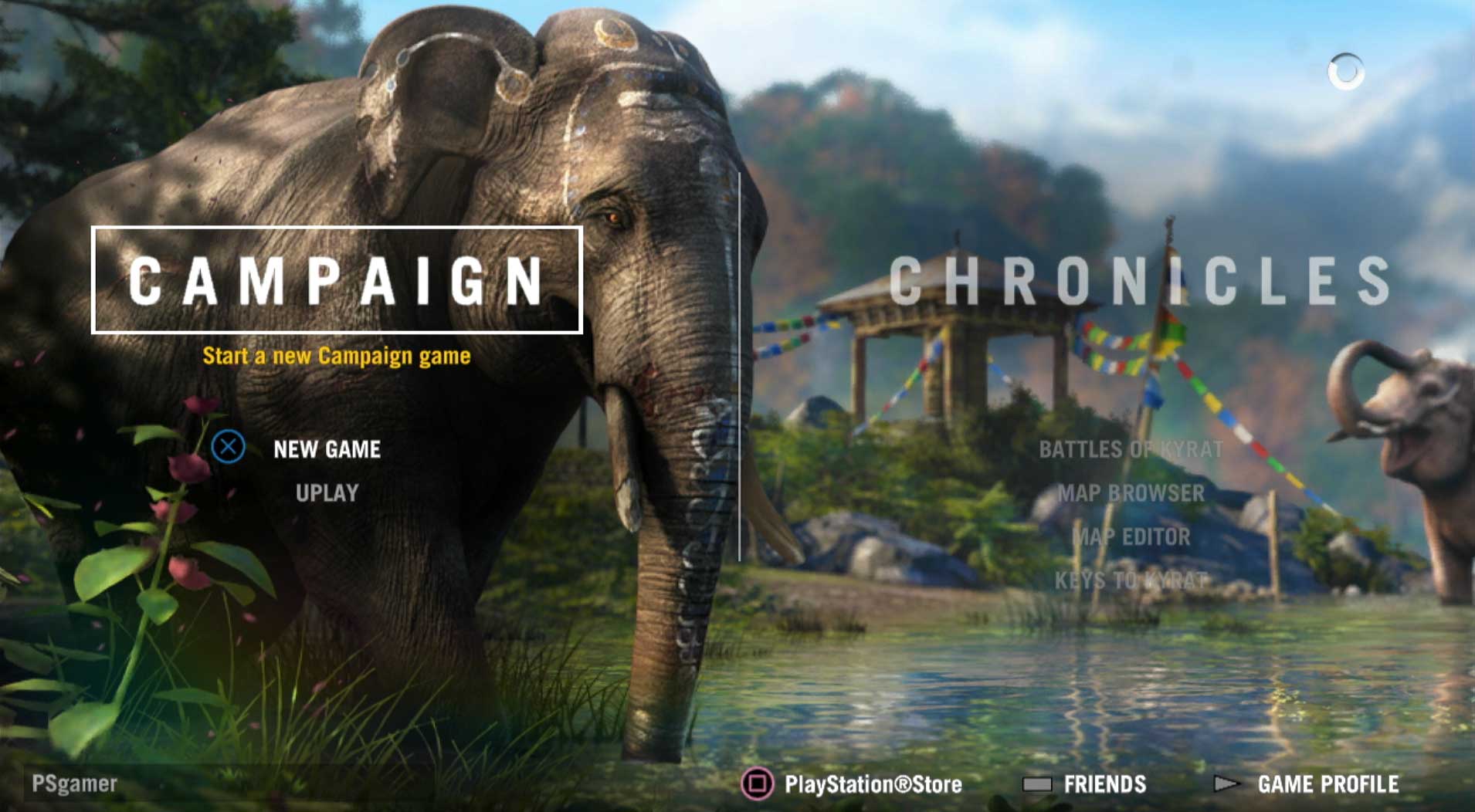 Far Cry 4 Limited Edition PS3 game menu campaign screen