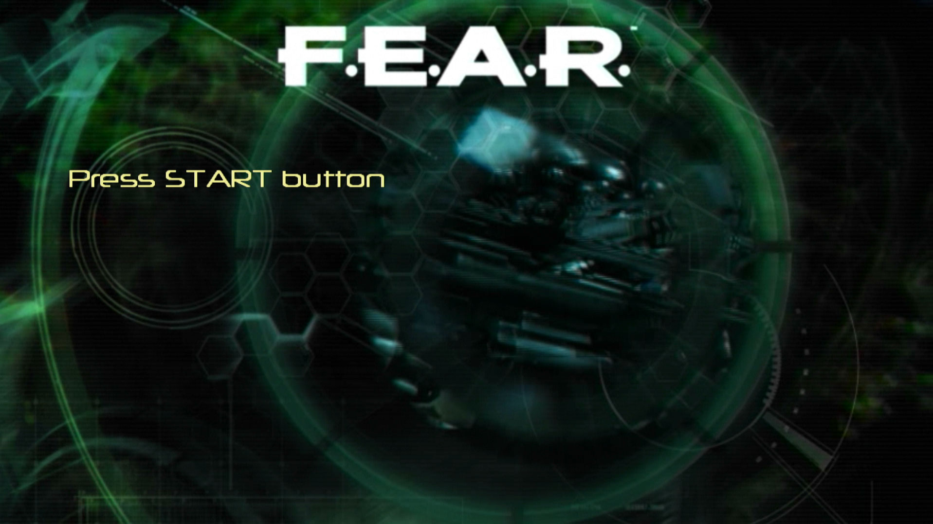 FEAR First Encounter Assault Recon PS3 game title press start screen