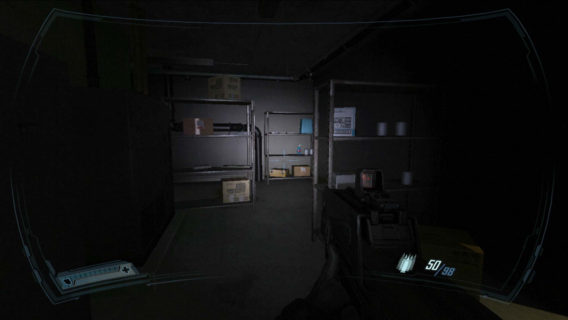 FEAR 2 Project Origin PS3 flashlight storage room