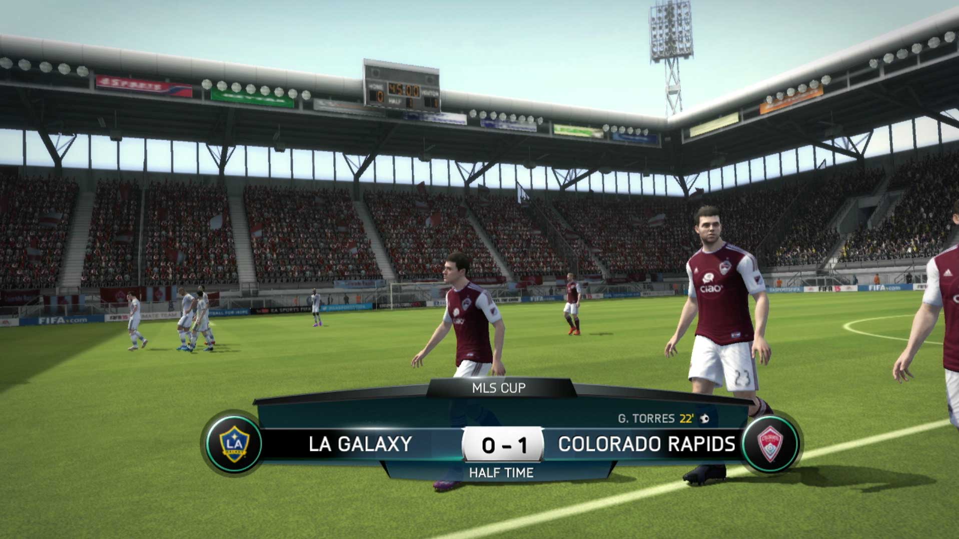 FIFA 15 PS3 screenshot 1st half soccer game