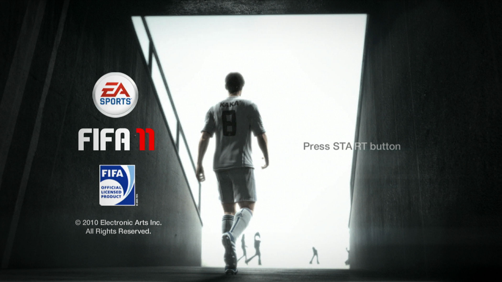 FIFA Soccer 11 PS3 game title press start screen