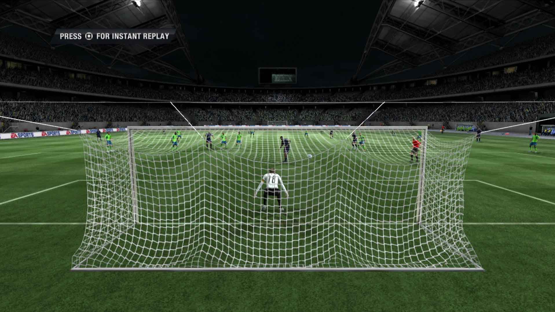 FIFA Soccer 11 PS3 replay back net goal