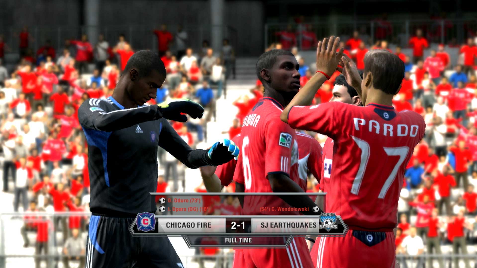 FIFA Soccer 12 PS3 celebrating players goal cutscene