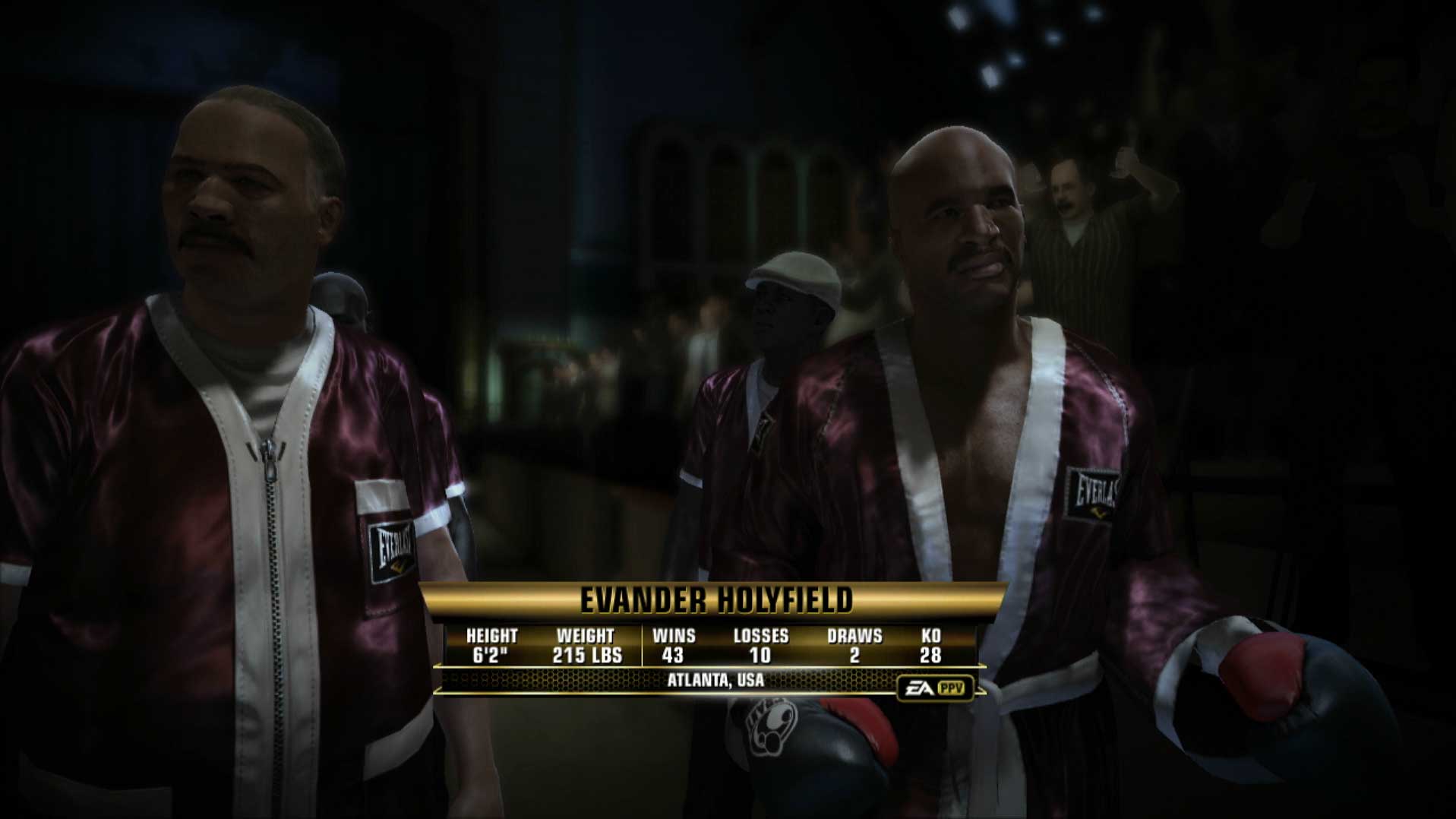 Fight Night Champion PS3 evander holyfield ring walk stats