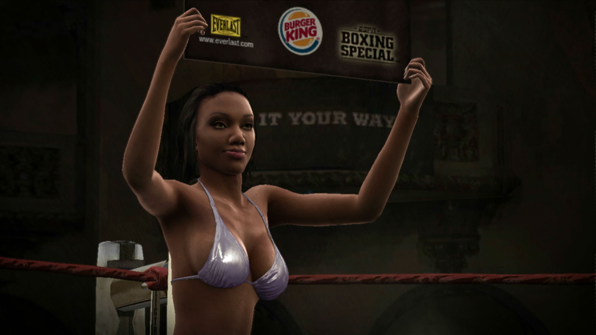 Fight Night Round 3 PS3 burger king girl bikini