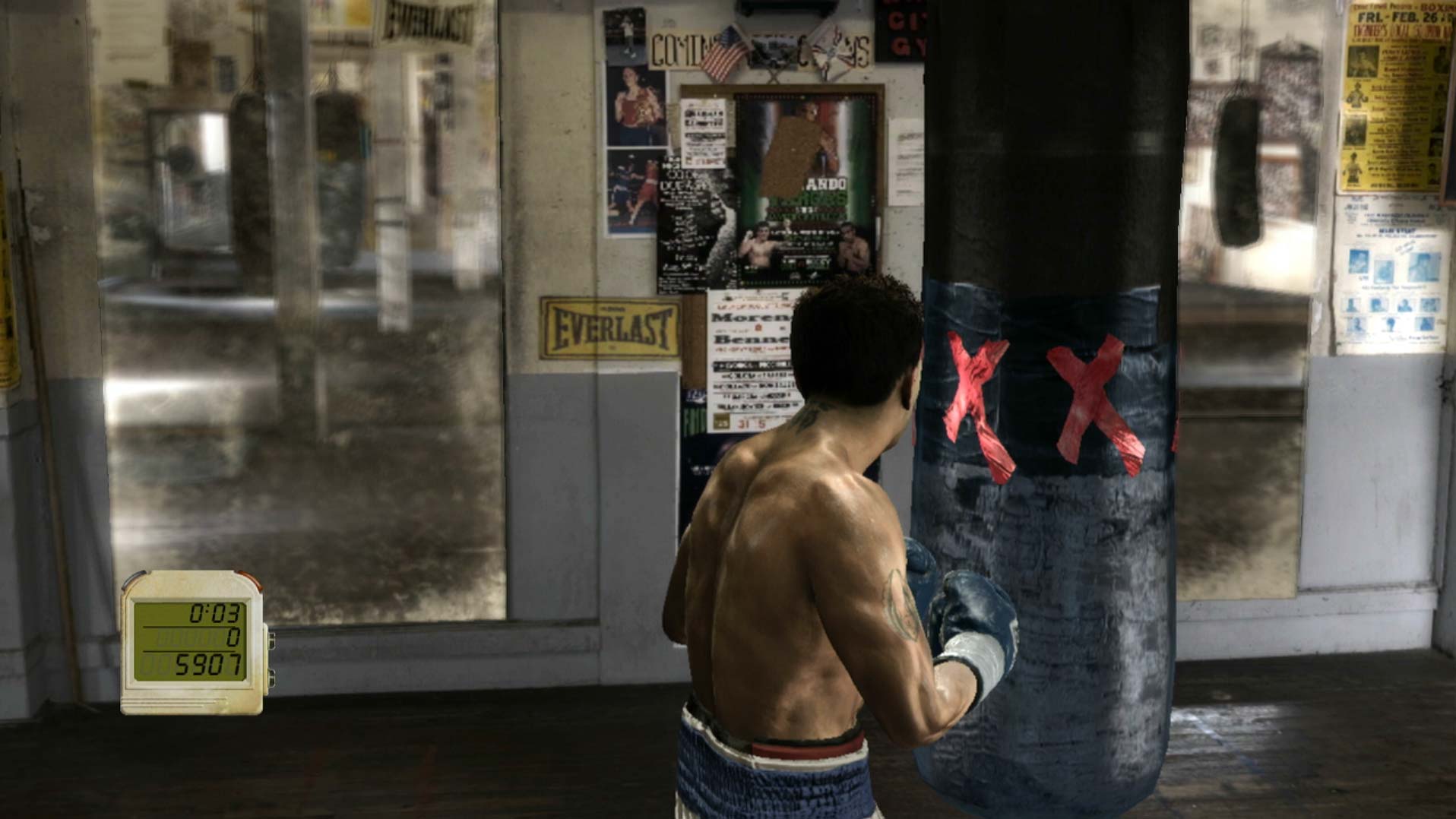 Fight Night Round 3 PS3 training gameplay punching bag