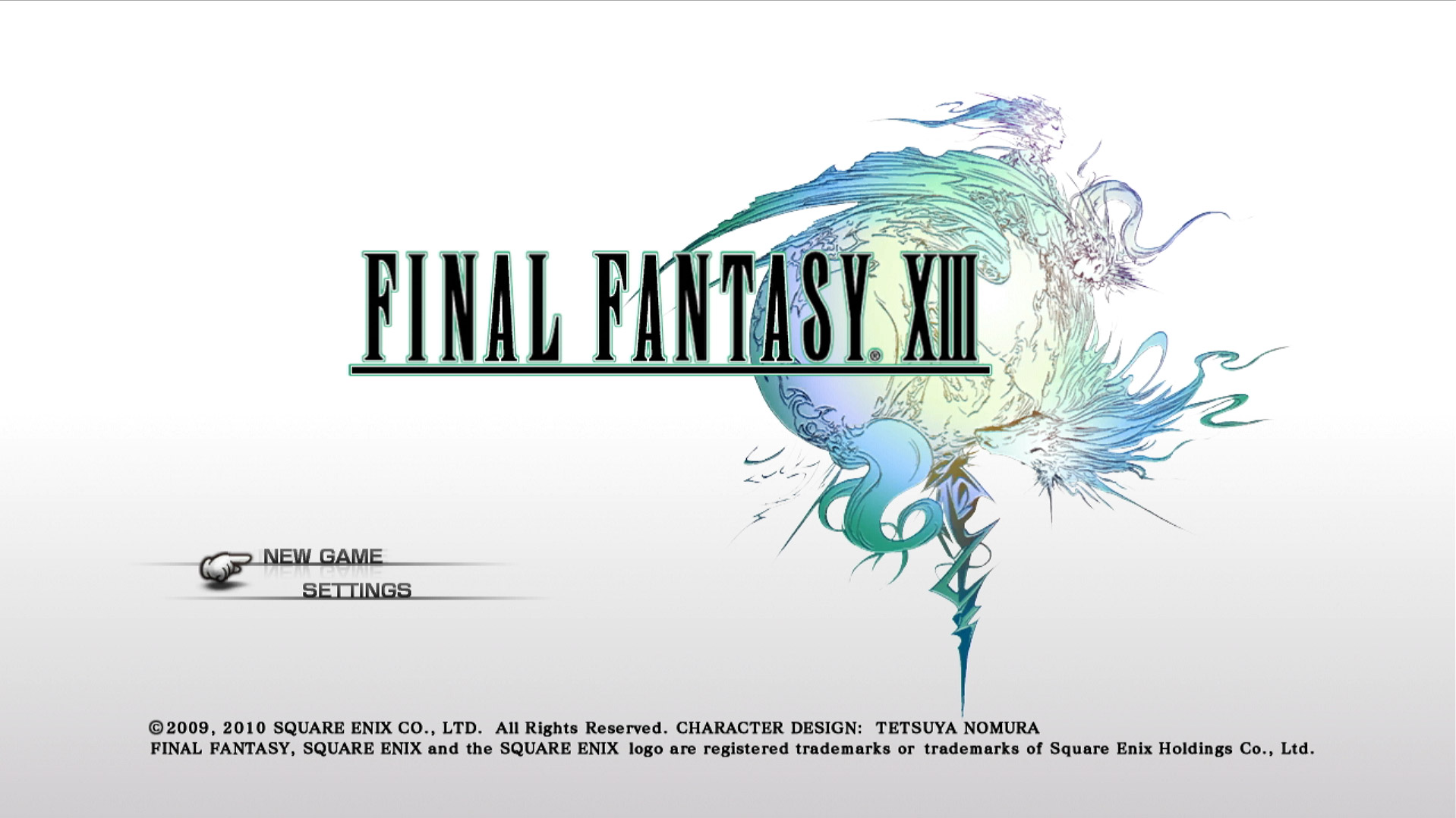 Final Fantasy XIII PS3 game title press start screen