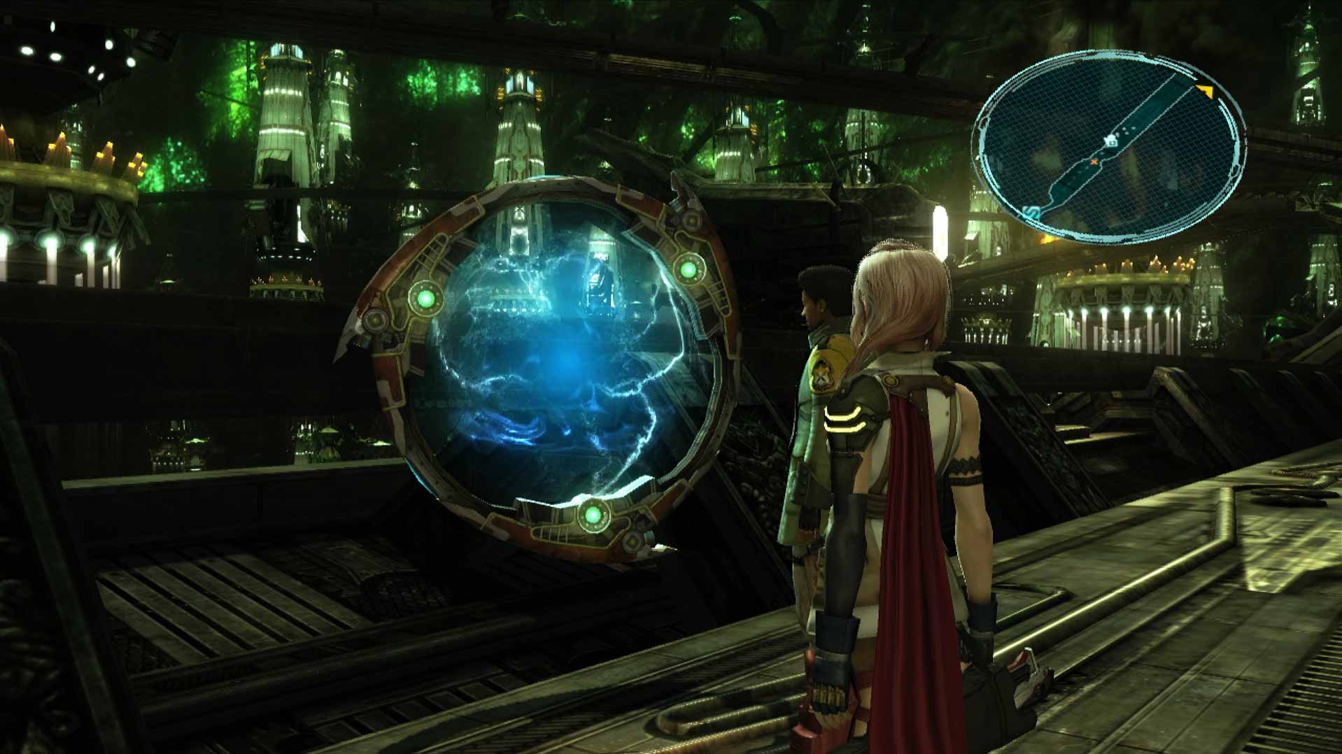 Final Fantasy XIII PS3 gameplay blue circle glowing