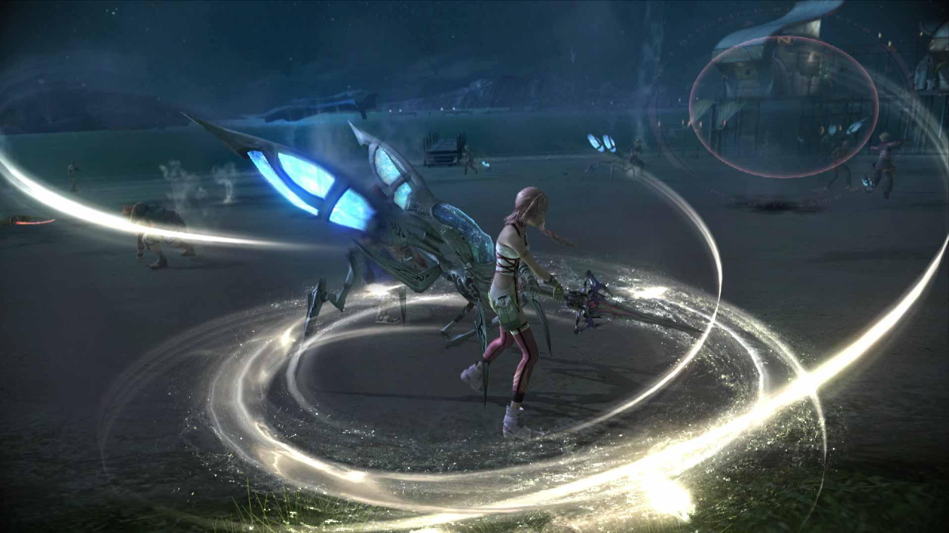 Final Fantasy XIII-2 PS3 entering battle lightning gameplay