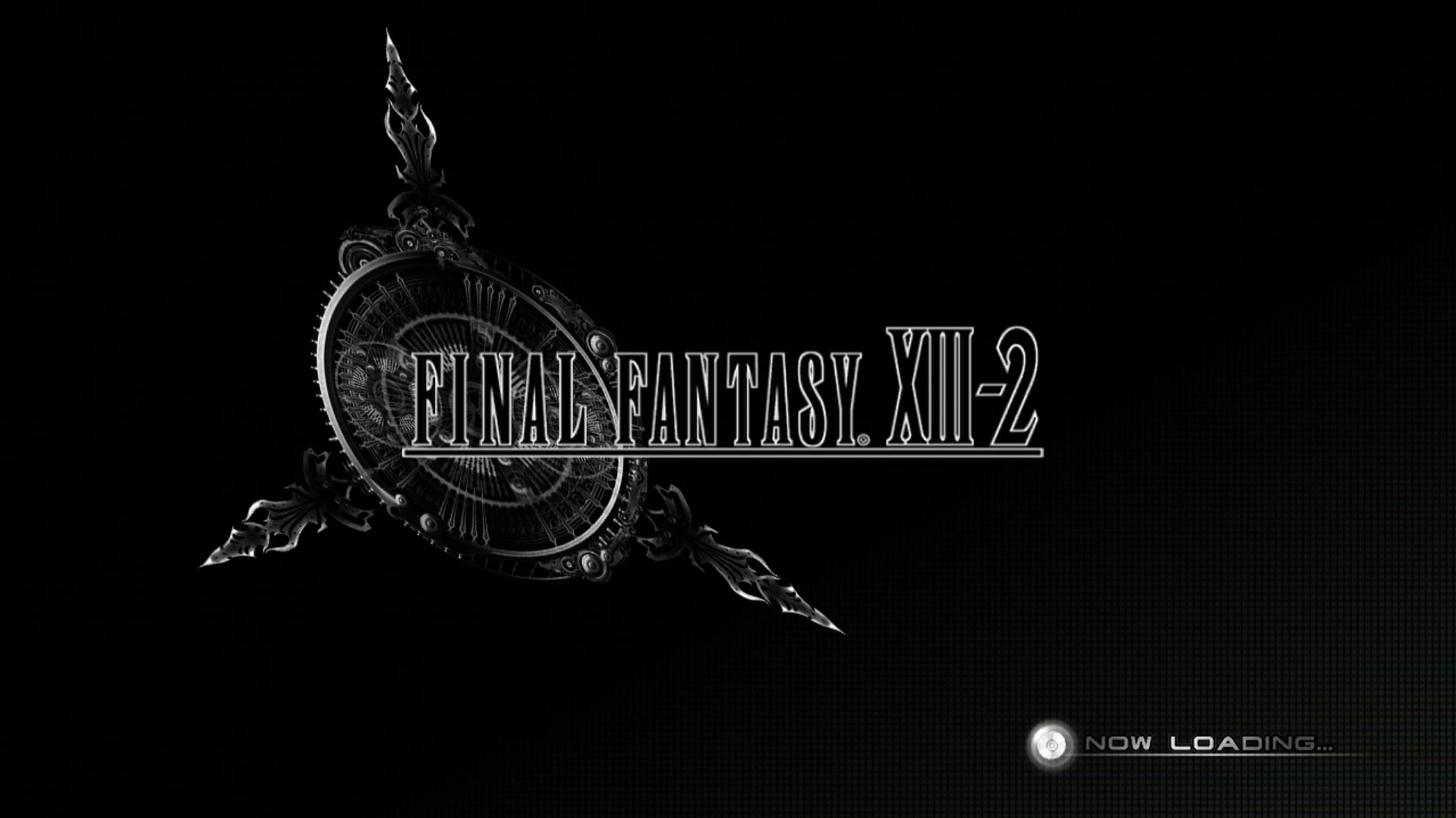 Final Fantasy XIII-2 PS3 video game title logo loading screen