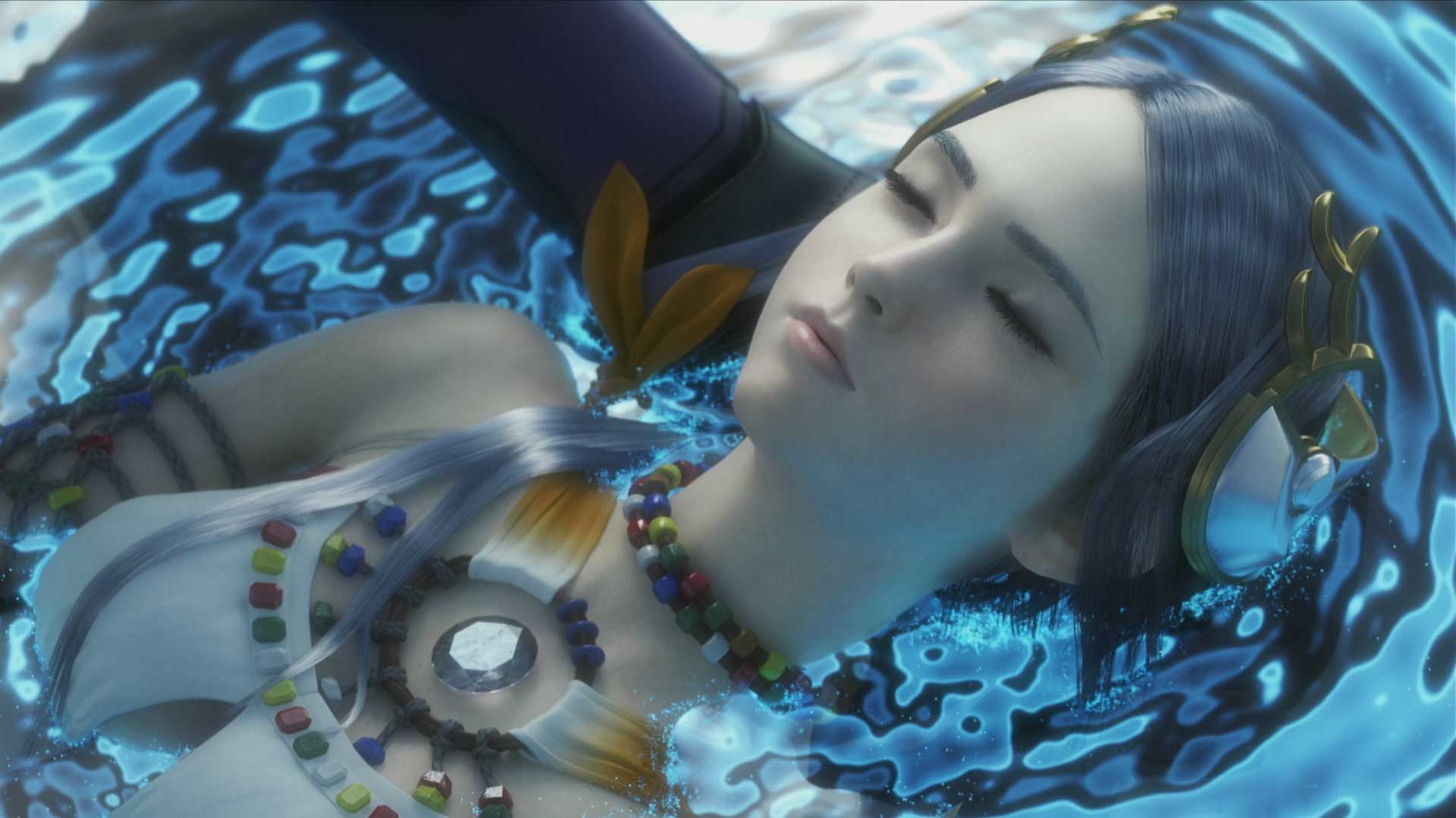 Final Fantasy XIII-2 PS3 cutscene baptizing cleansing