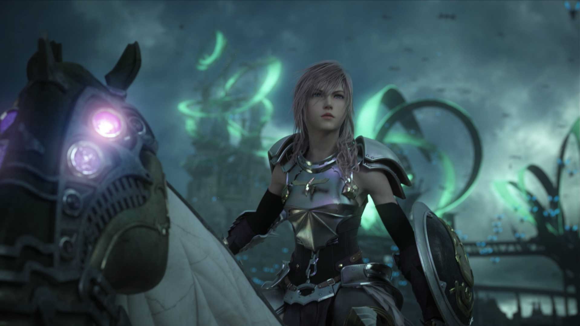 Final Fantasy XIII-2 PS3 cutscene lightning riding horse