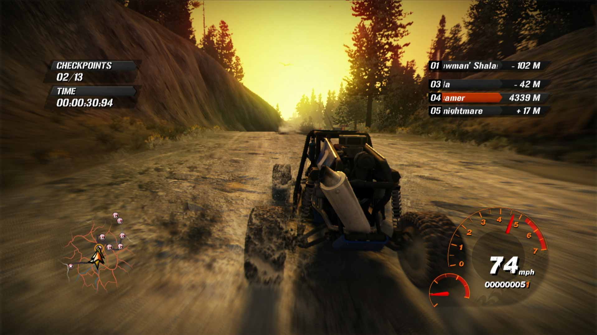 Fuel PS3 dune buggy racing screenshot