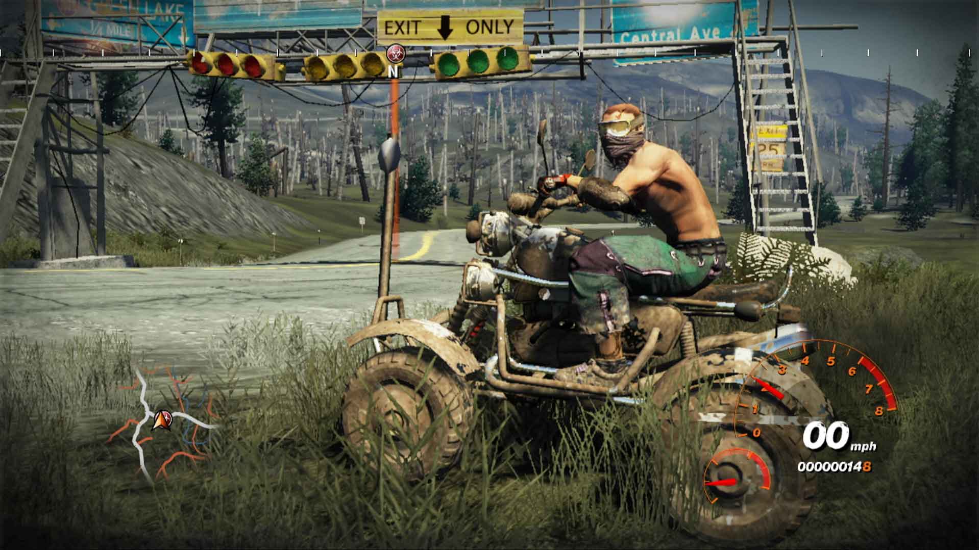 Fuel PS3 atv rider sie view roadway