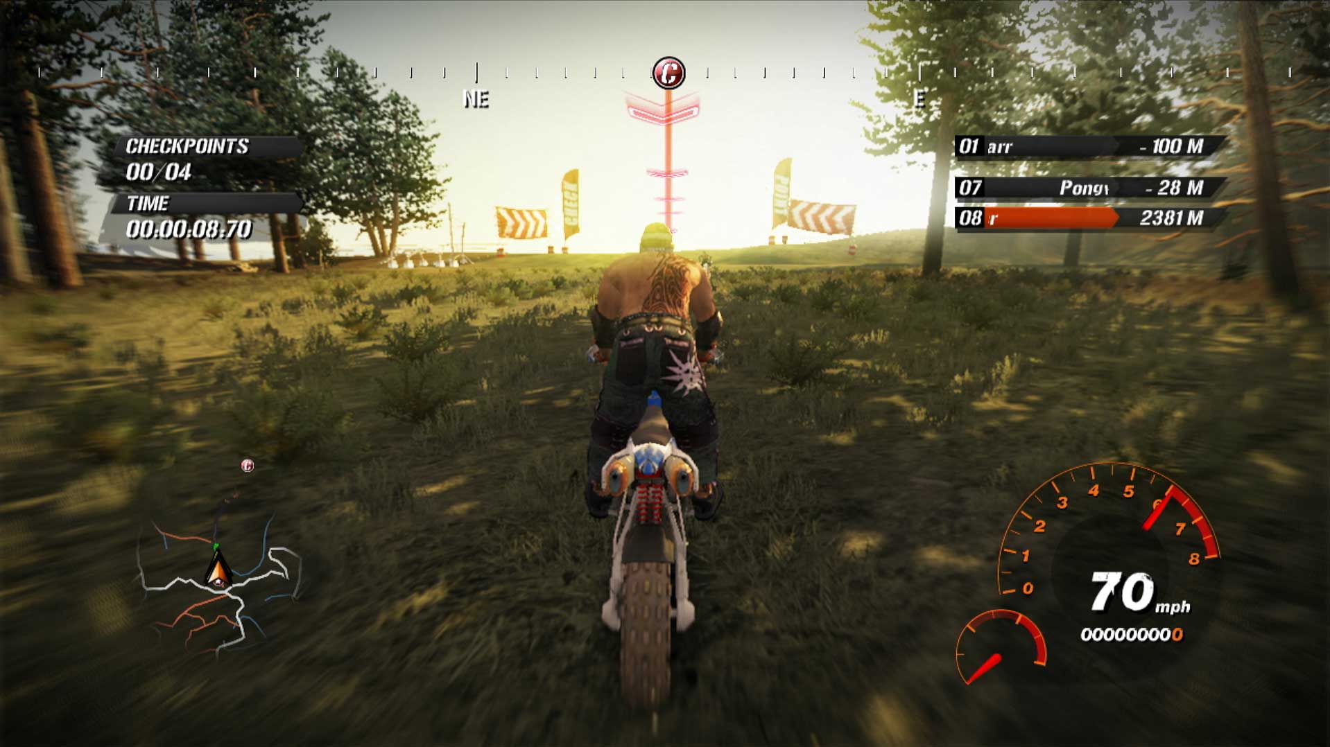 Fuel PS3 riding motorcycle gameplay