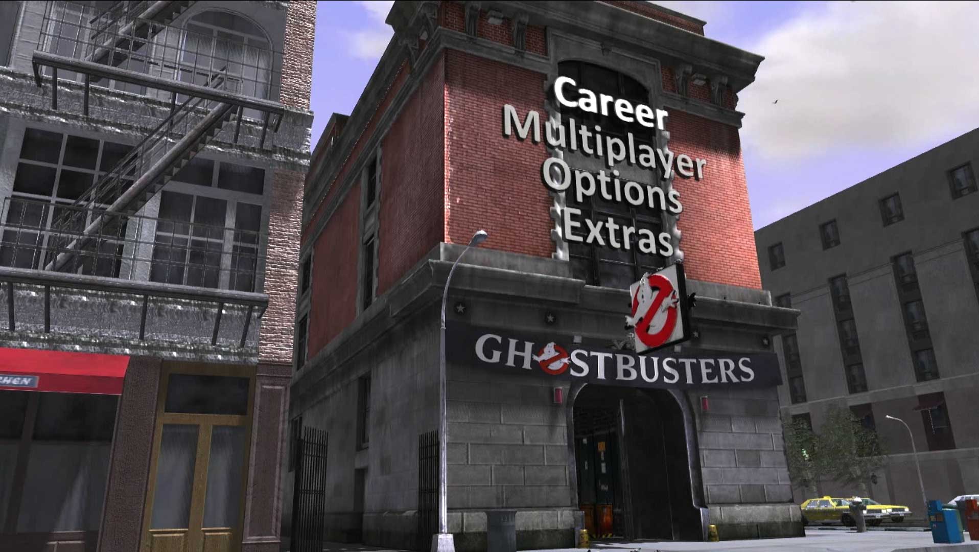 Ghostbusters The Video Game PS3 main menu screen