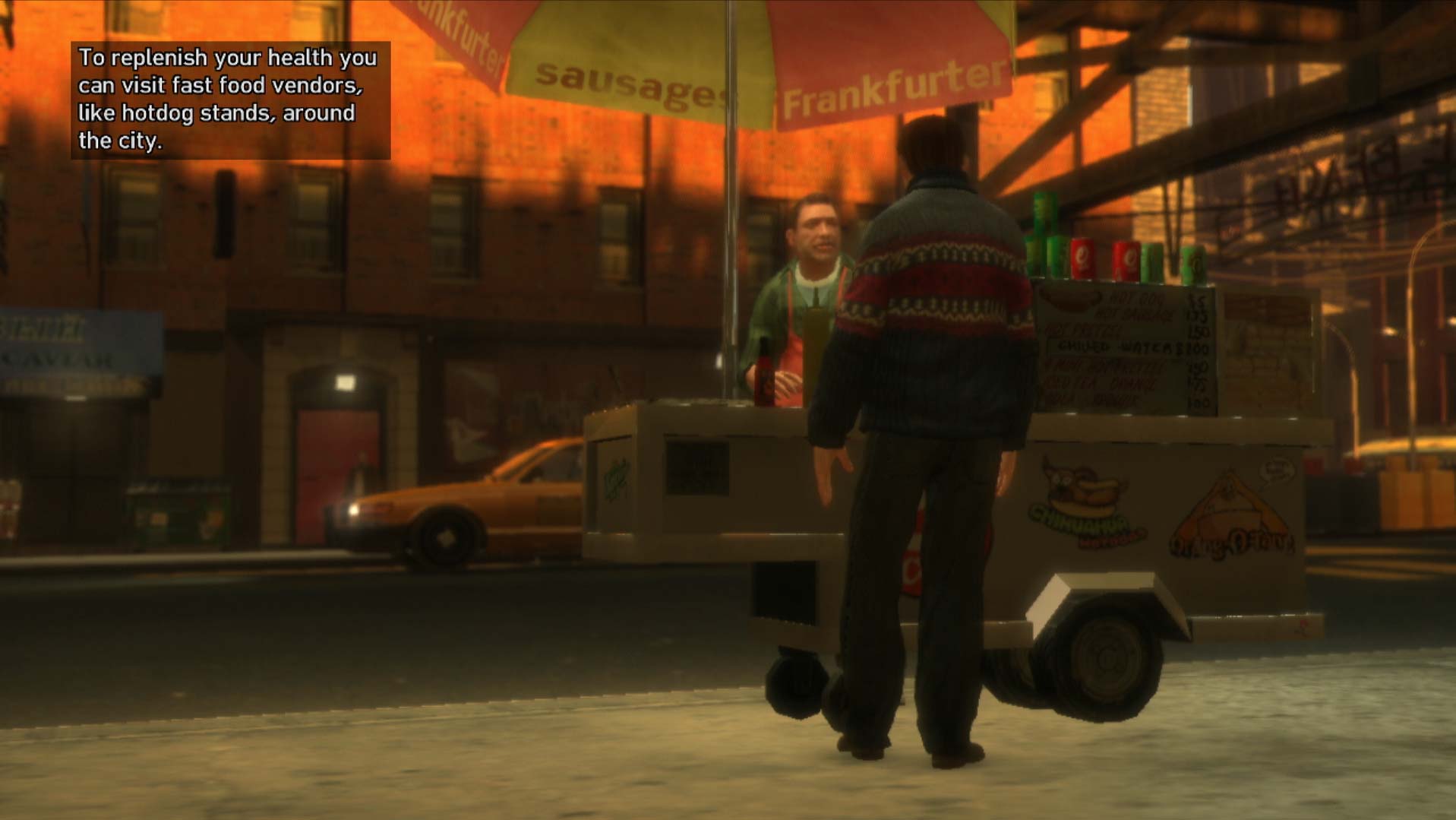 Grand Theft Auto IV PS3 buy hot dog stand cutscene