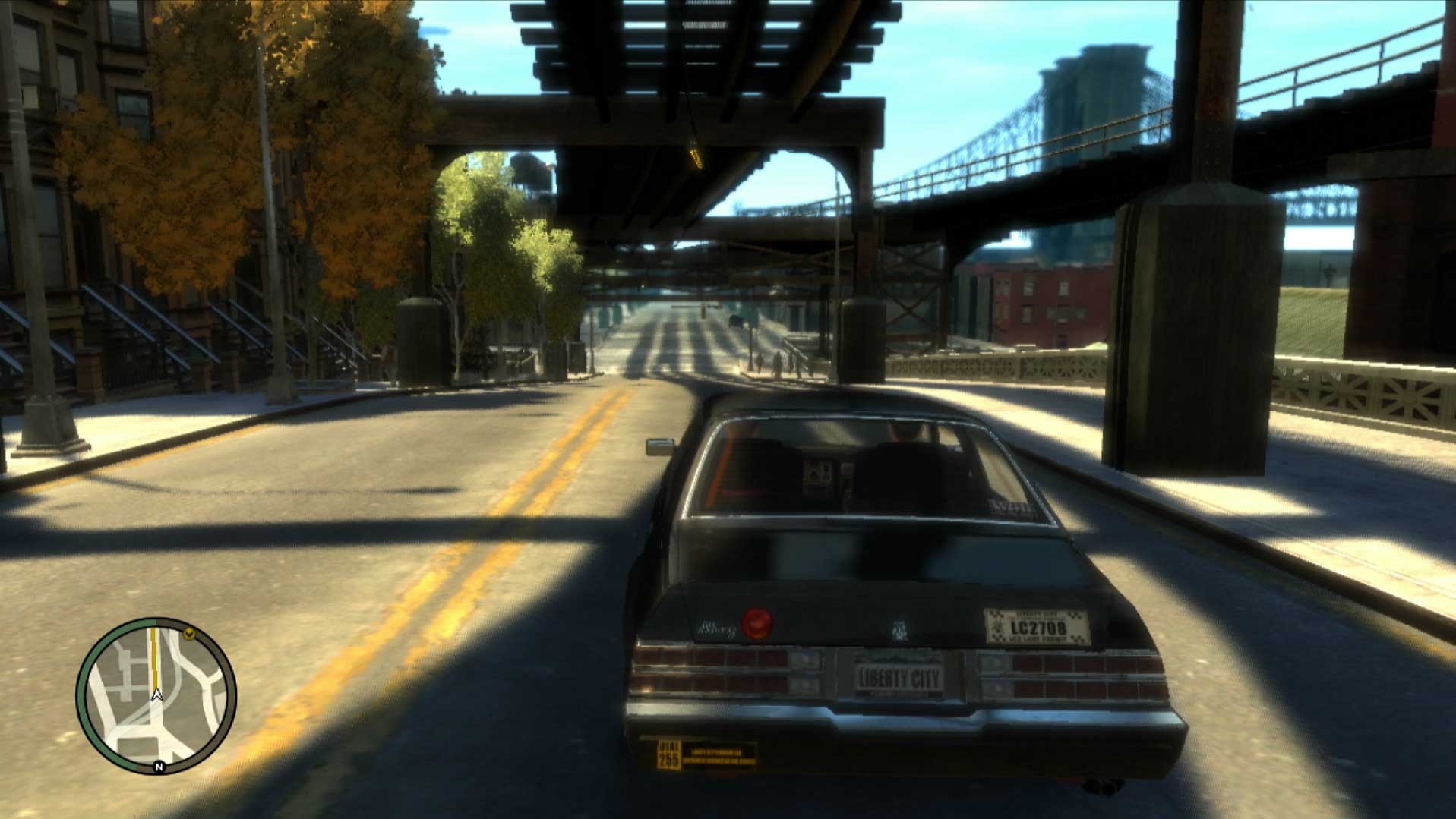 Grand Theft Auto IV PS3 driving under elevated subway tracks