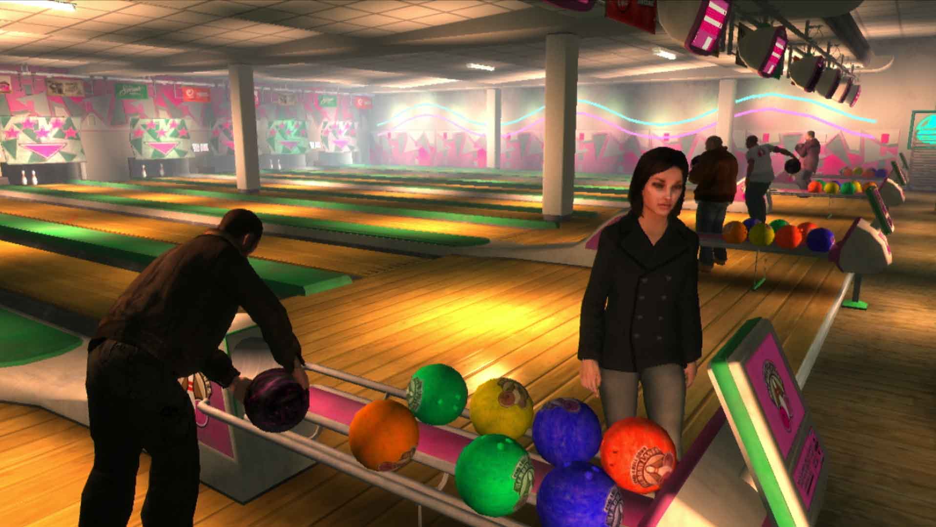 Grand Theft Auto IV PS3 bowling date Michelle