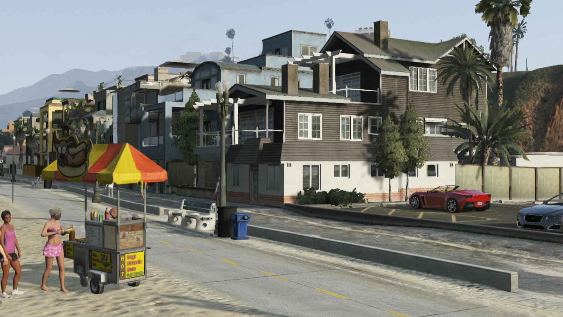 Grand Theft Auto V PS3 beach front property houses