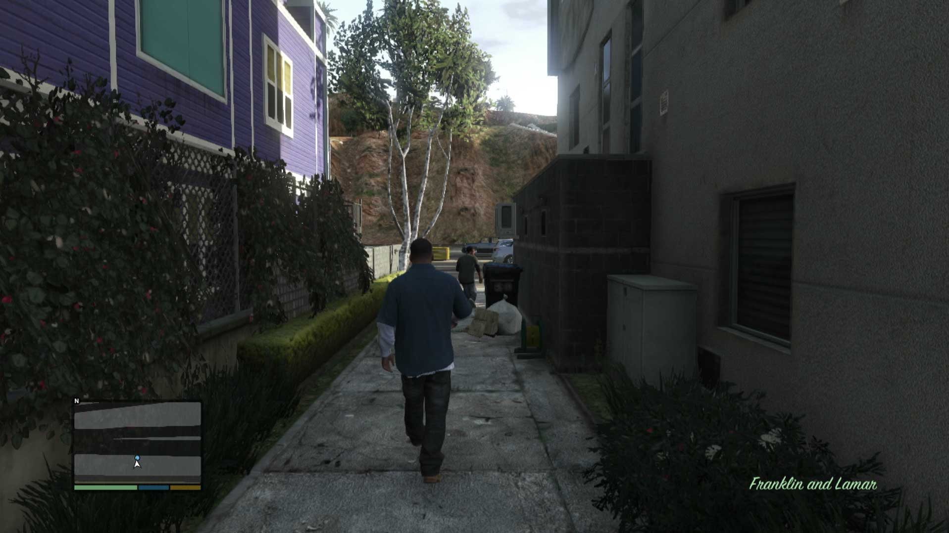 Grand Theft Auto V PS3 walking Franklin game begins