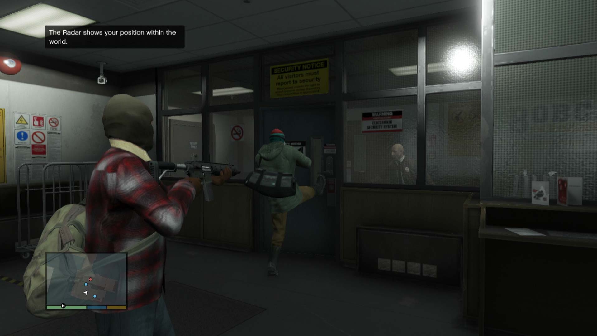 Grand Theft Auto V PS3 robbing gameplay screenshot