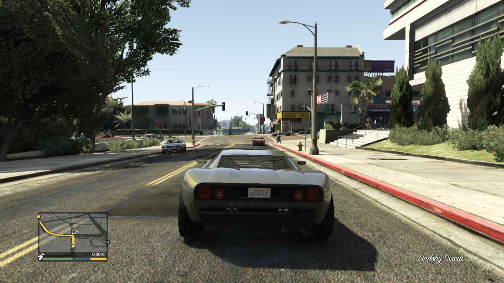 Grand Theft Auto V PS3 driving sports car grey screenshot