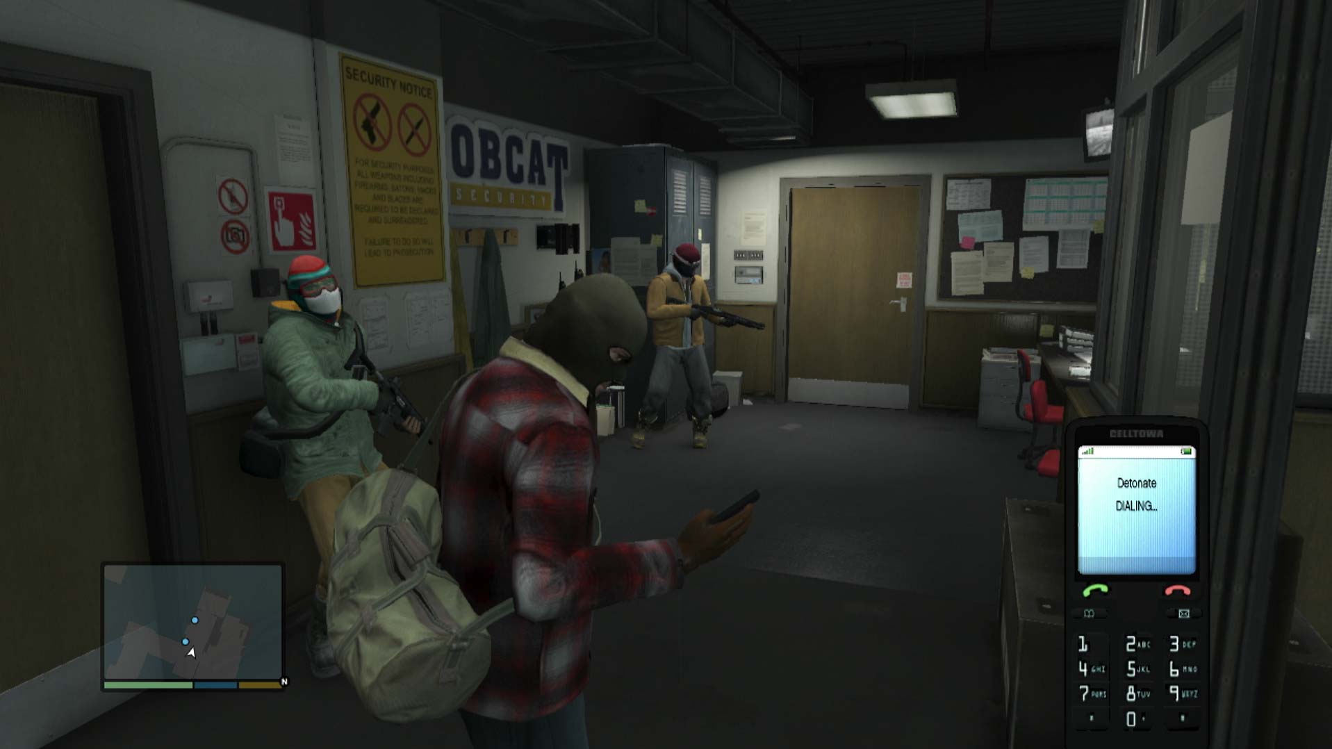 Grand Theft Auto V PS3 robbing call incoming cellphone