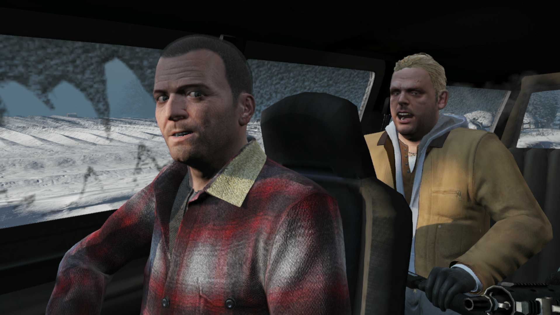 Grand Theft Auto V PS3 cutscene michael driving conversation