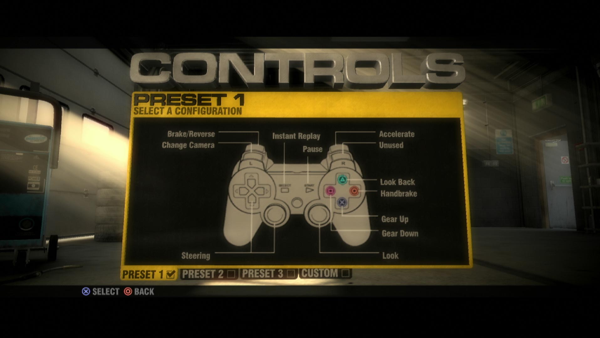 game controller button layout