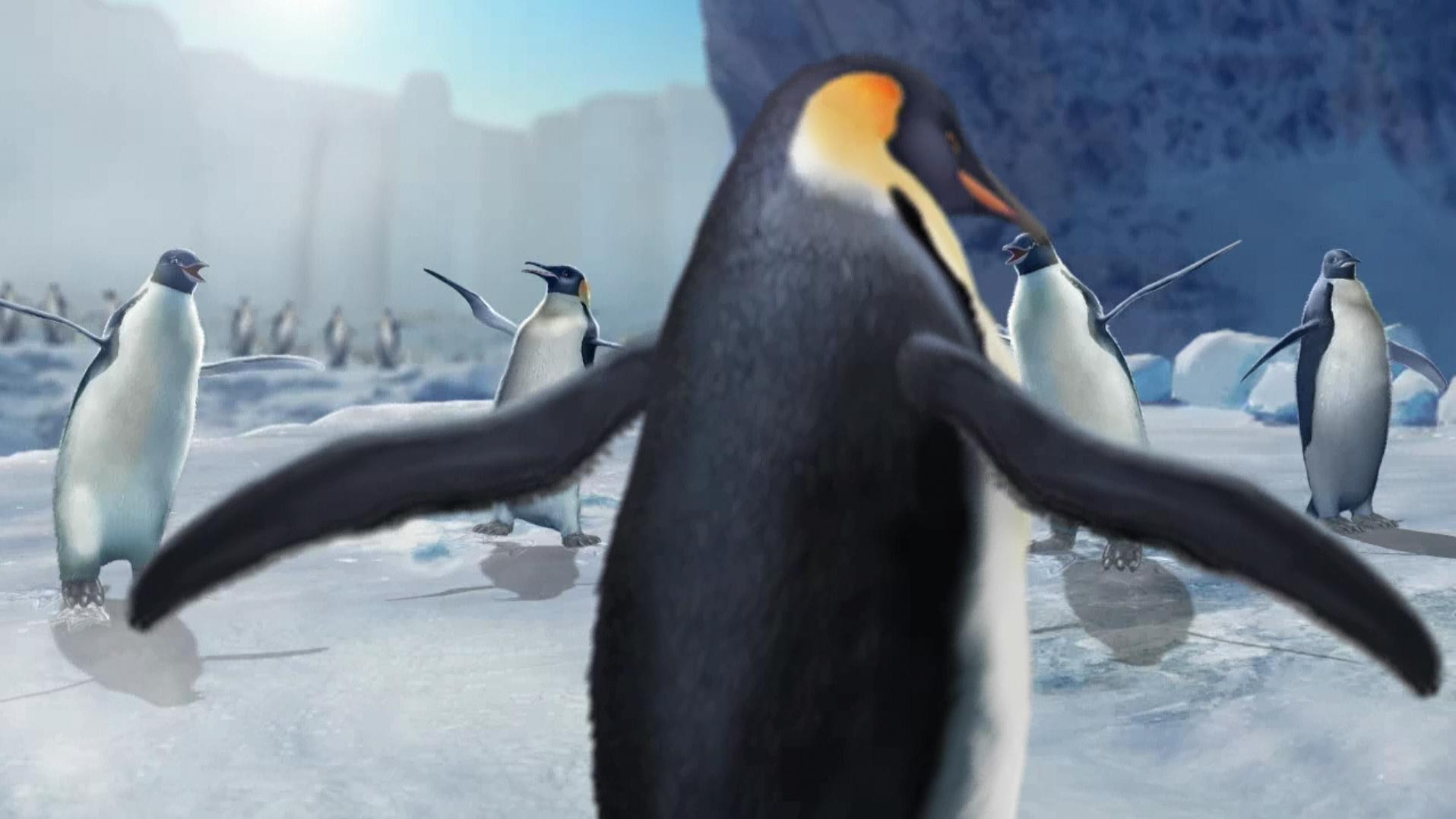 Happy Feet Two PS3 cutscene penguins dancing