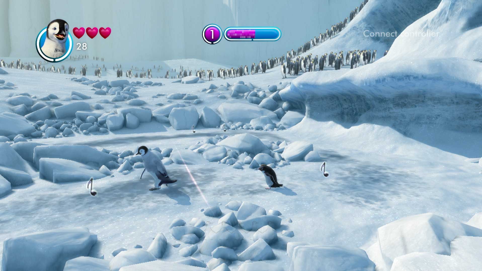 Happy Feet Two PS3 level 1 gameplay screenshot