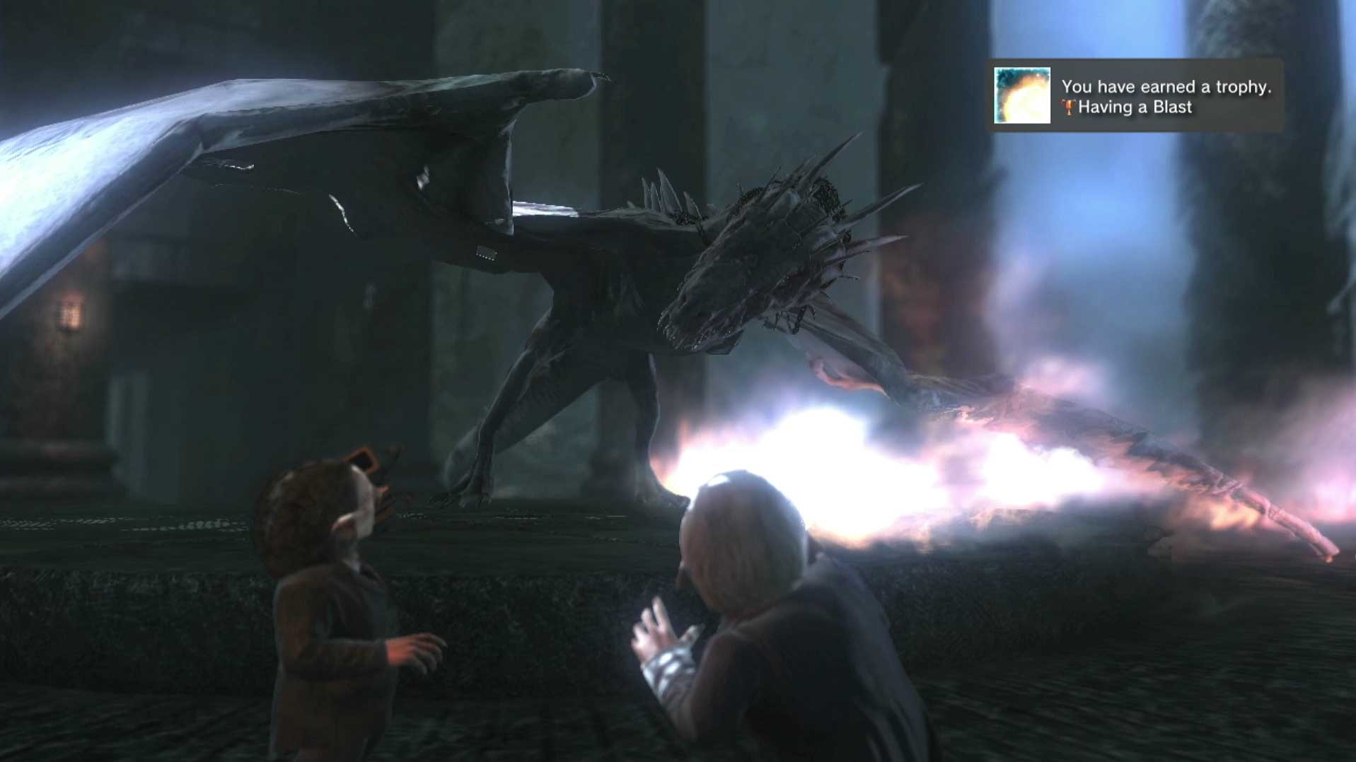 Harry Potter Deathly Hallows Part 2 PS3 dragon trophy having a blast