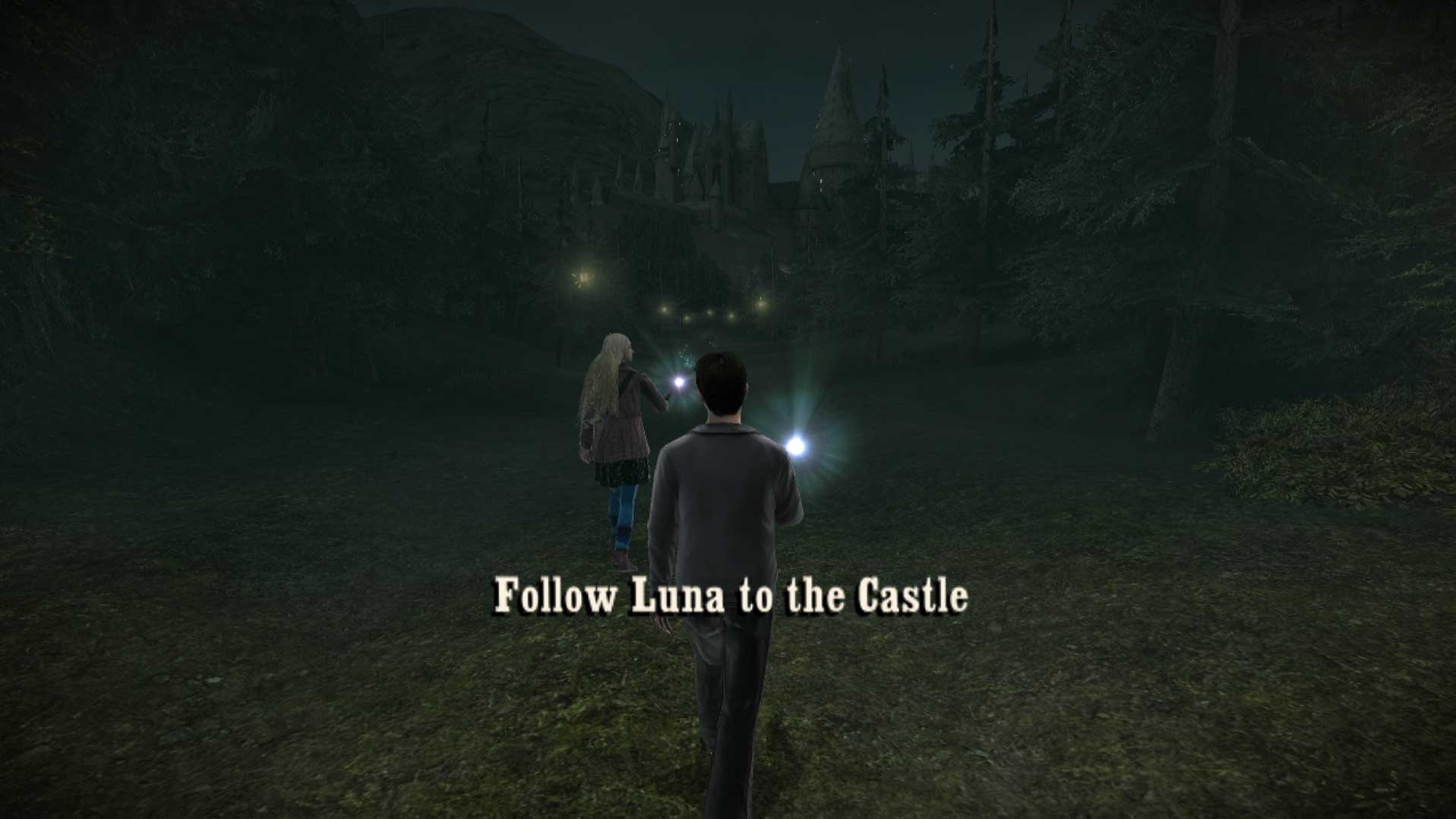 Harry Potter Half-Blood Prince PS3 gameplay follow luna night