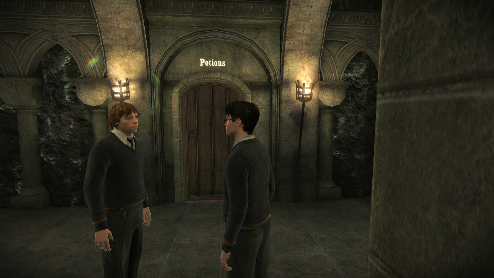 Harry Potter Half-Blood Prince PS3 door potions class ron harry